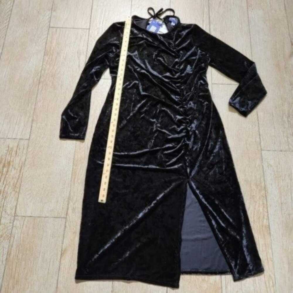 Kahlana Barfield Brown Future Collective Black Velvet Dress 1X - Picture 8 of 13
